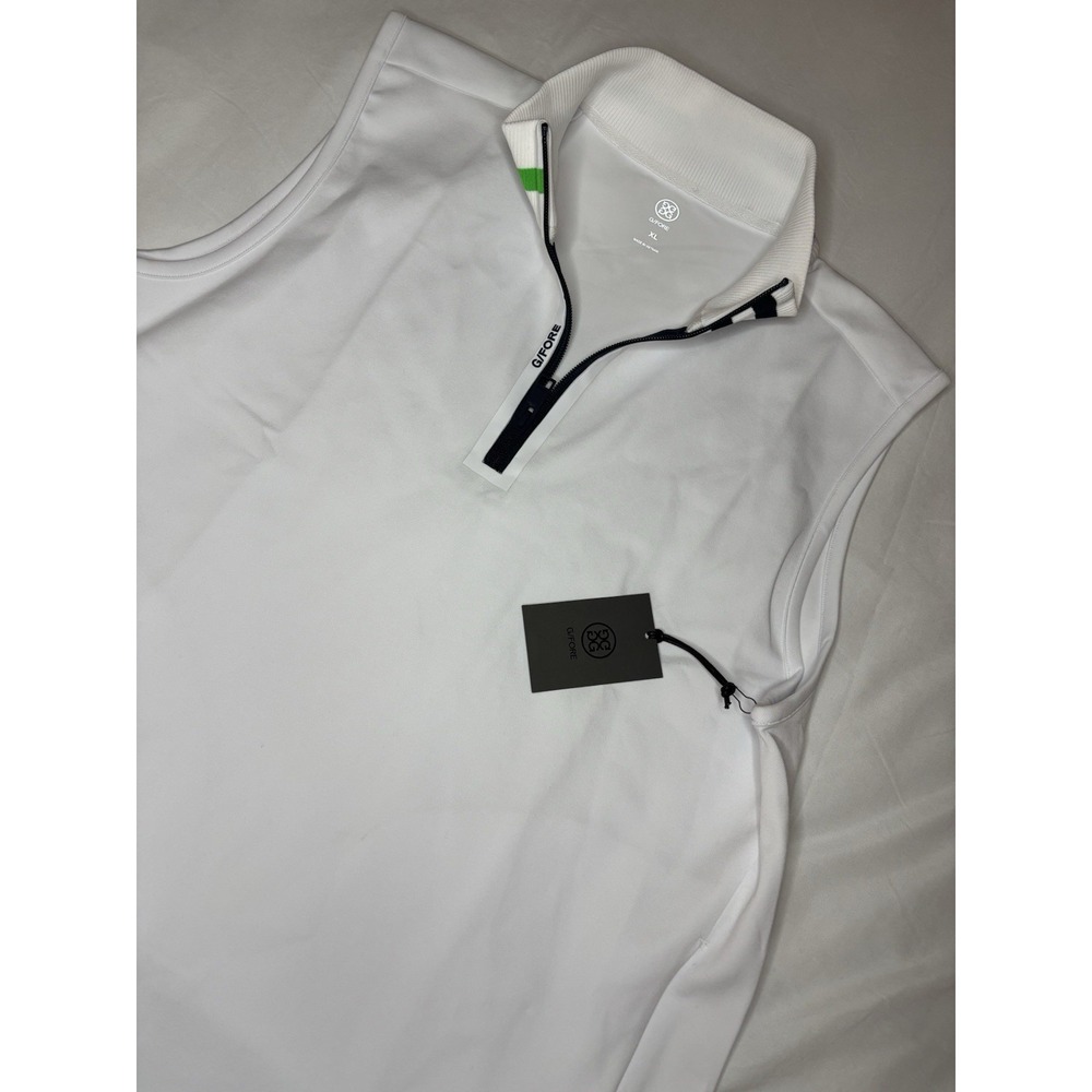 G/Fore Golf Double Knit 1/4 Zip Pullover Vest‎ Men's XL SNO White NWT $245 Nylon